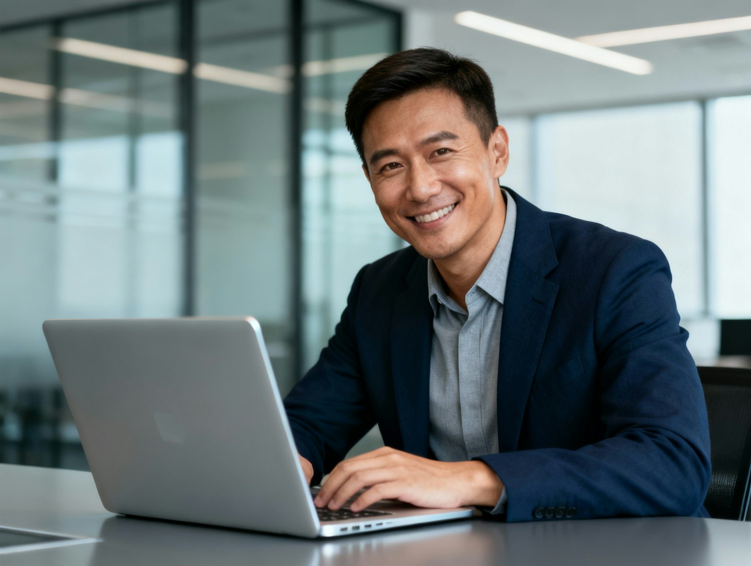 A person intently working on a laptop, symbolizing the process of optimizing a resume to pass Applicant Tracking Systems (ATS) and impress human recruiters.