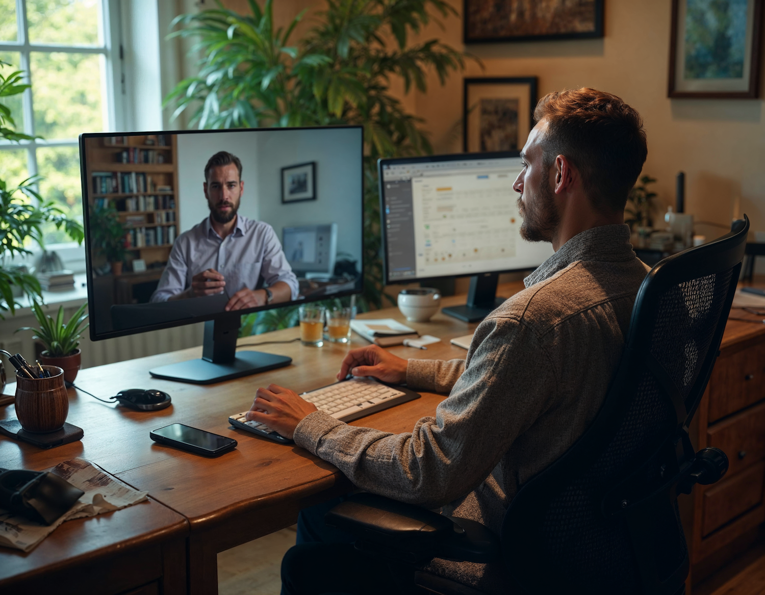 A remote professional adeptly uses various digital tools and platforms to manage tasks, communicate with teams, and deliver results efficiently from any location.