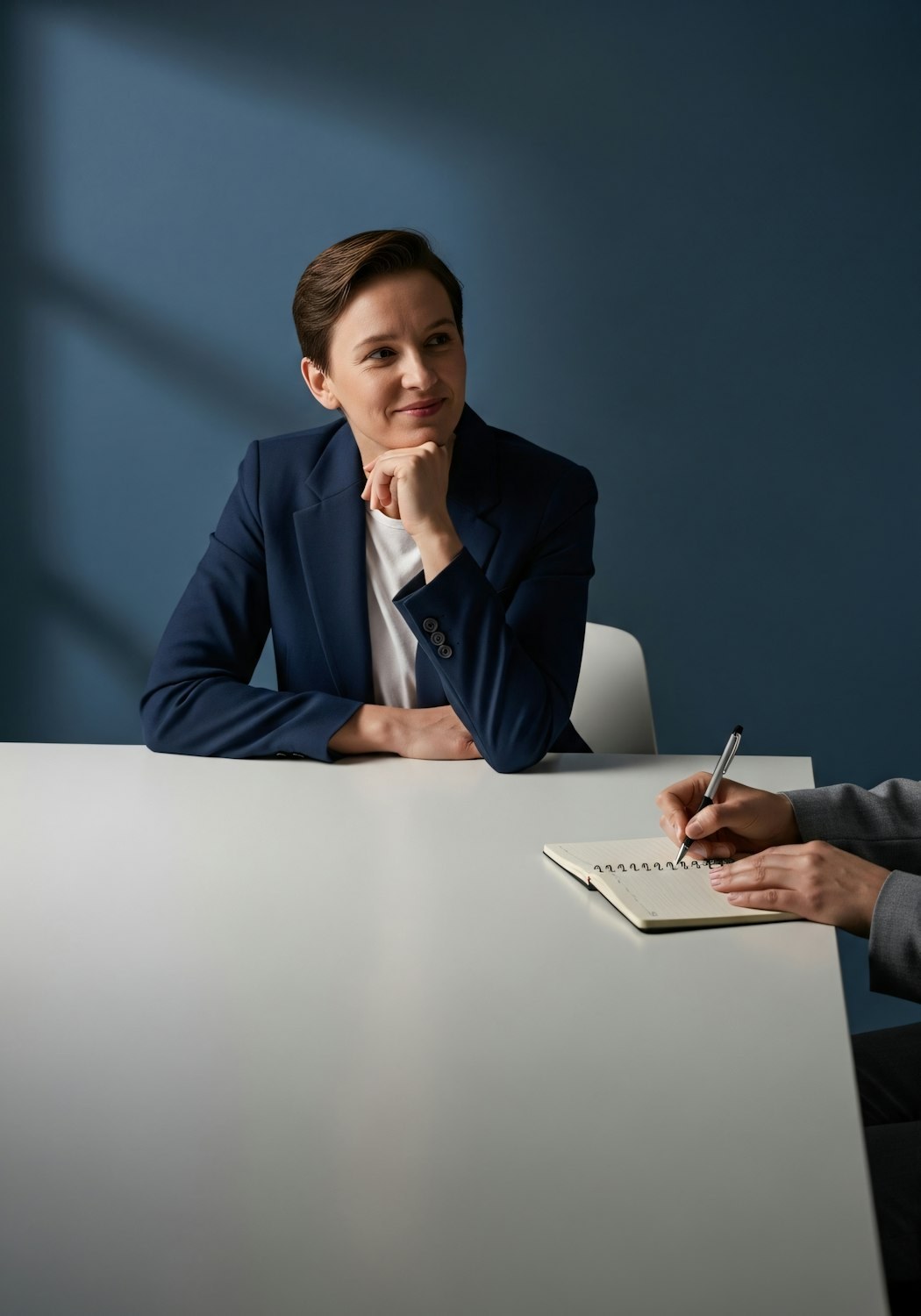A person carefully reviews a job offer on a tablet, considering both its benefits and potential red flags.